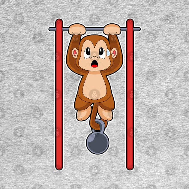 Monkey Bodybuilder Pull ups Fitness by Markus Schnabel